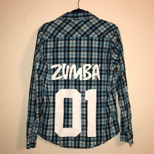ZUMBA 01 plaid button down shirt